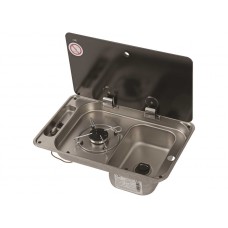1 BURNER STOVE WITH SINK AND GLASS TOP