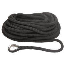 BLACK MOORING LINE WITH THIMBLE