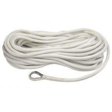WHITE MOORING LINE WITH THIMBLE