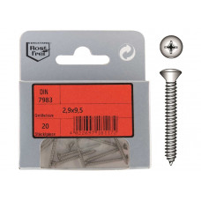SLOTTED HEAD TAPPING SCREWS WITH CAP DIN 7983